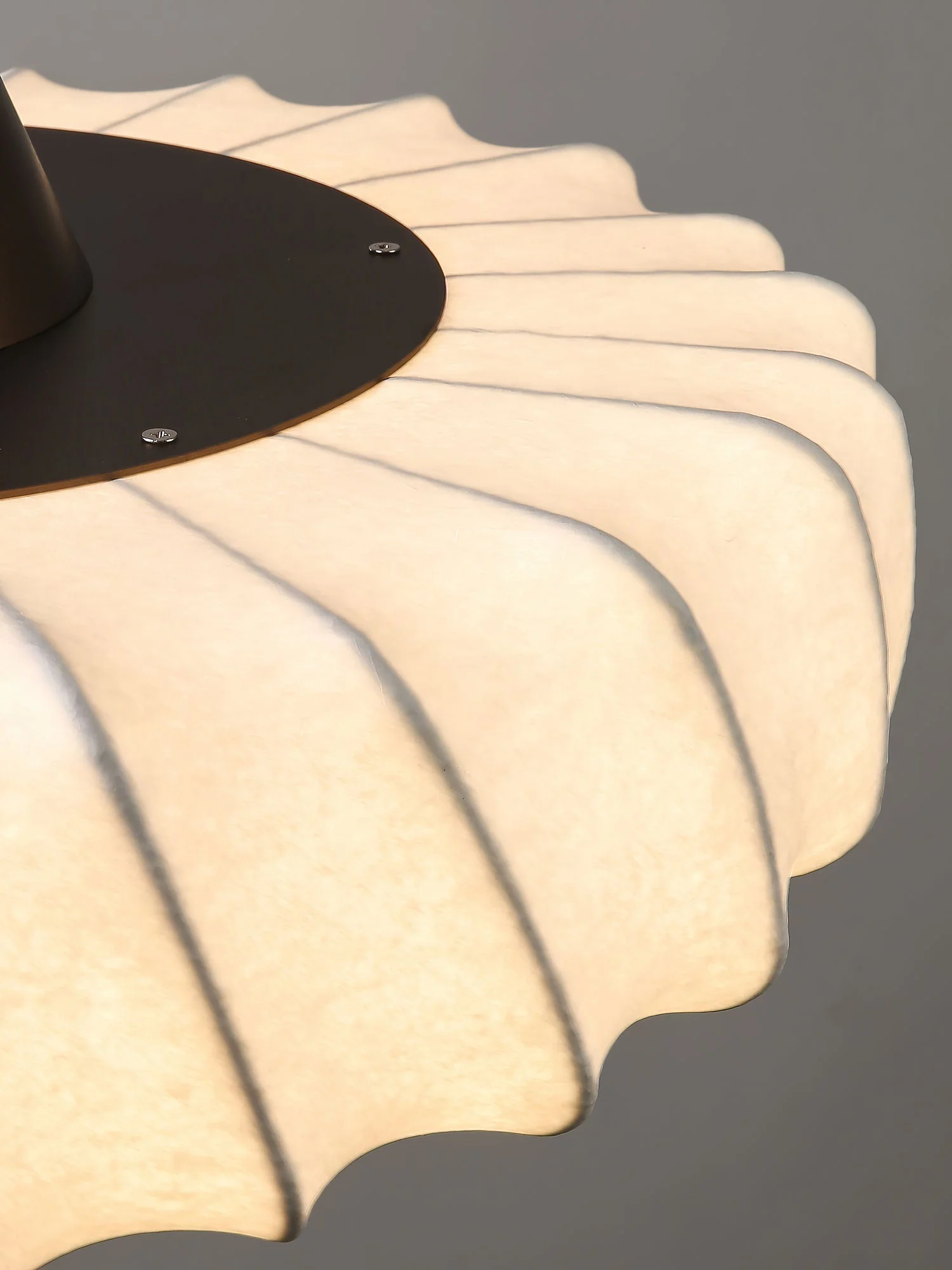Zelore Swirl Fabric Bronze Pendant Light - Image 12