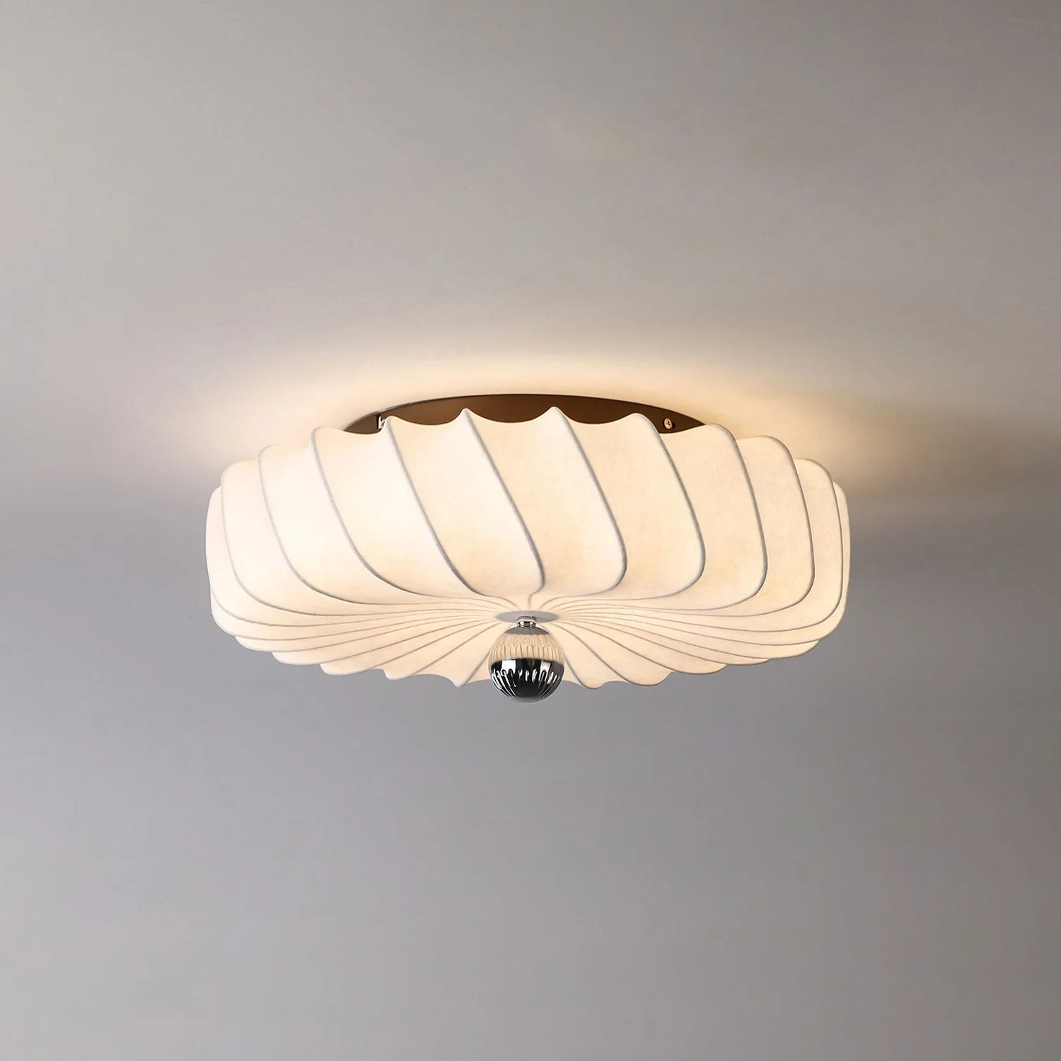 Zelore Swirl Fabric Bronze Pendant Light - Image 8