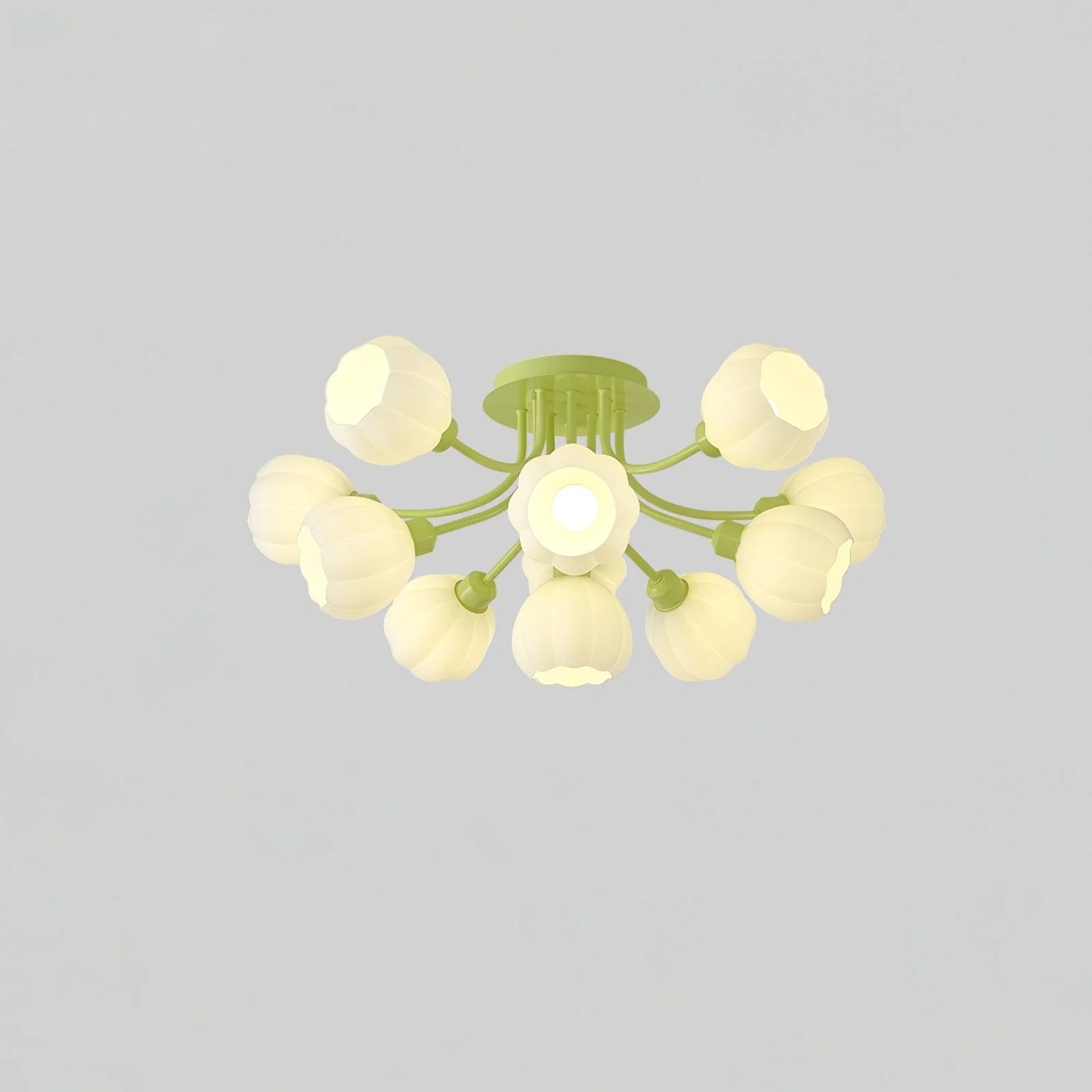 Zenorarae Elegance Matcha Glass Ceiling Lamp - Image 18