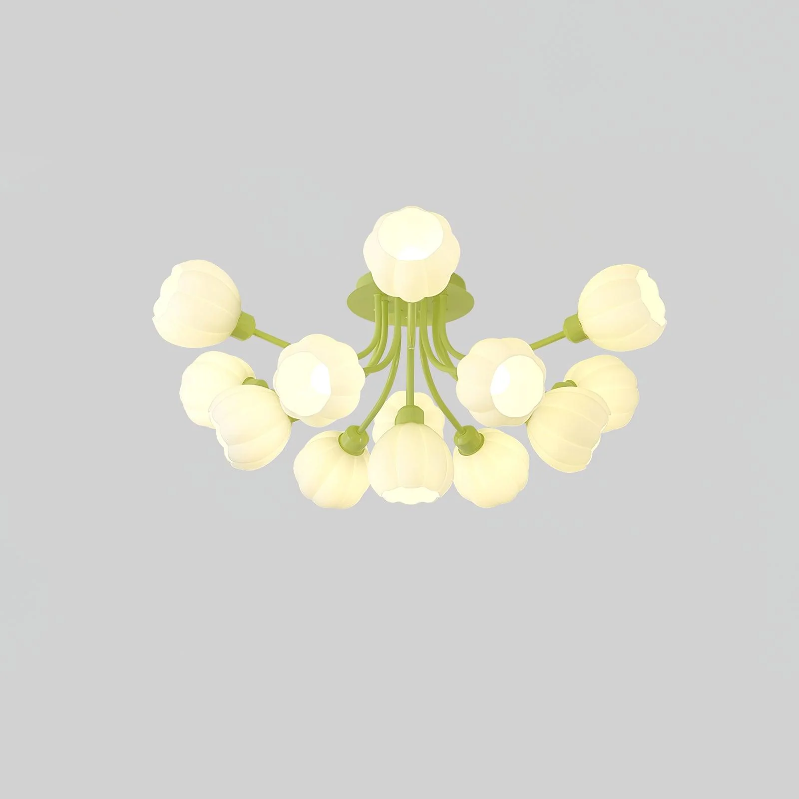 Zenorarae Elegance Matcha Glass Ceiling Lamp - Image 19