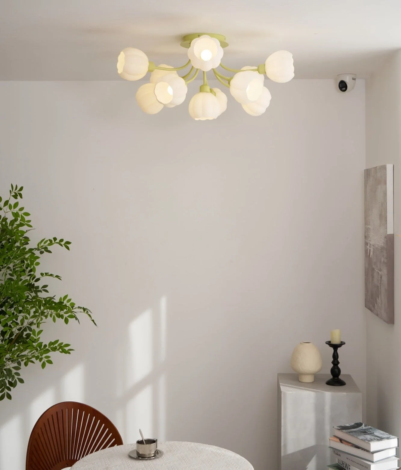 Zenorarae Elegance Matcha Glass Ceiling Lamp - Image 25