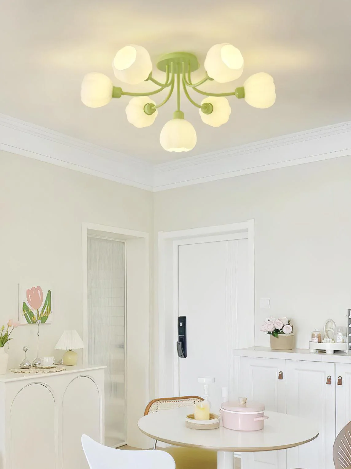 Zenorarae Elegance Matcha Glass Ceiling Lamp - Image 43