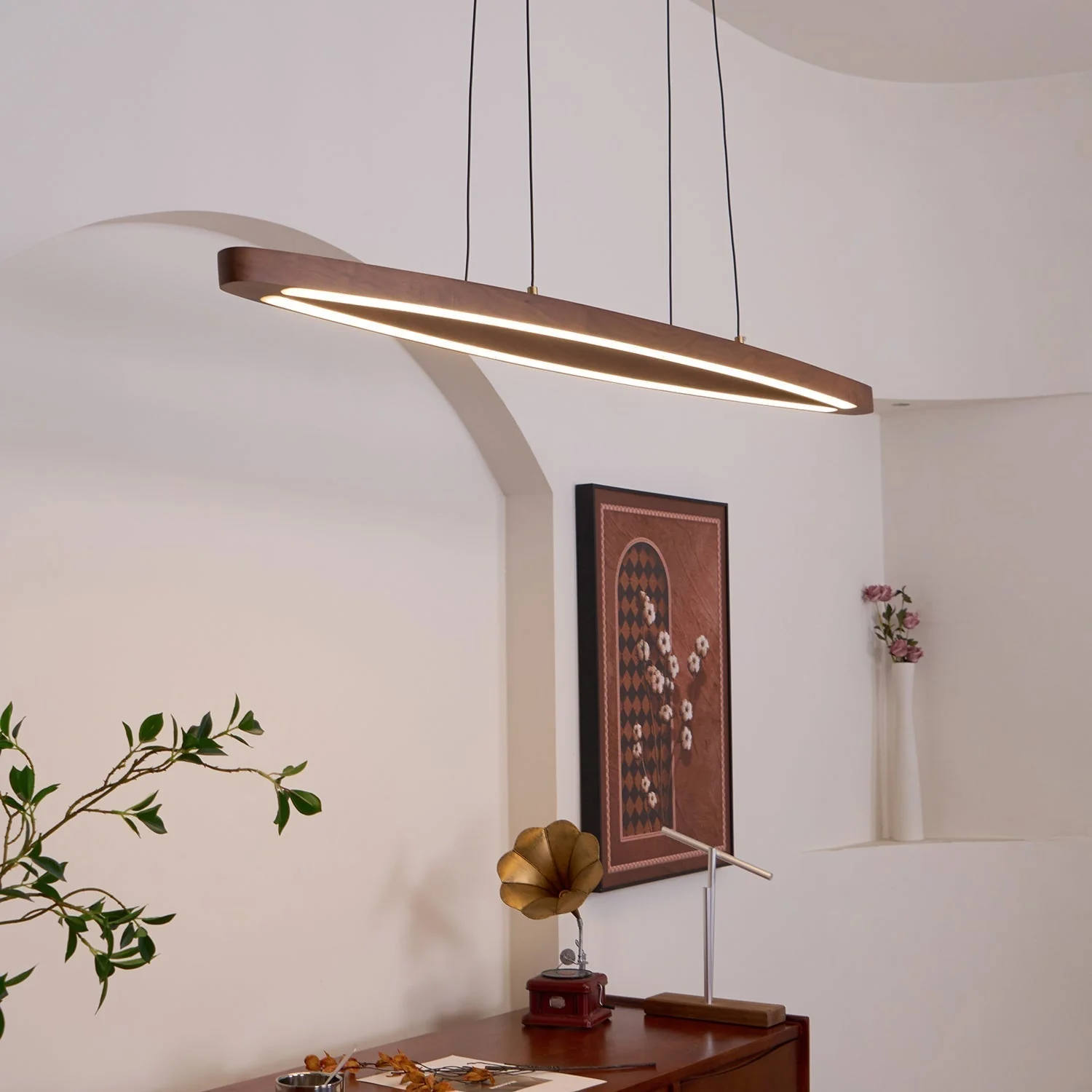 Zentan Wood Minimalist Pendant Lamp - Image 12