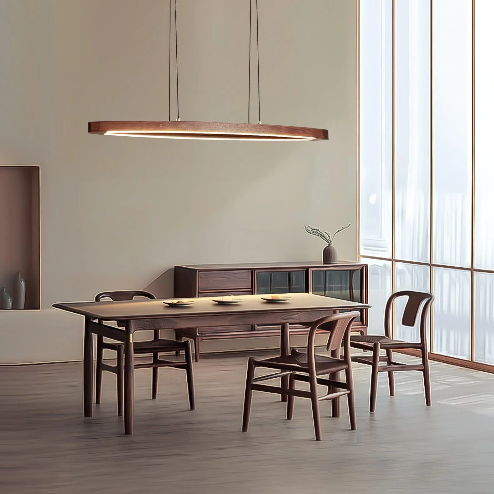 Zentan Wood Minimalist Pendant Lamp - Image 16