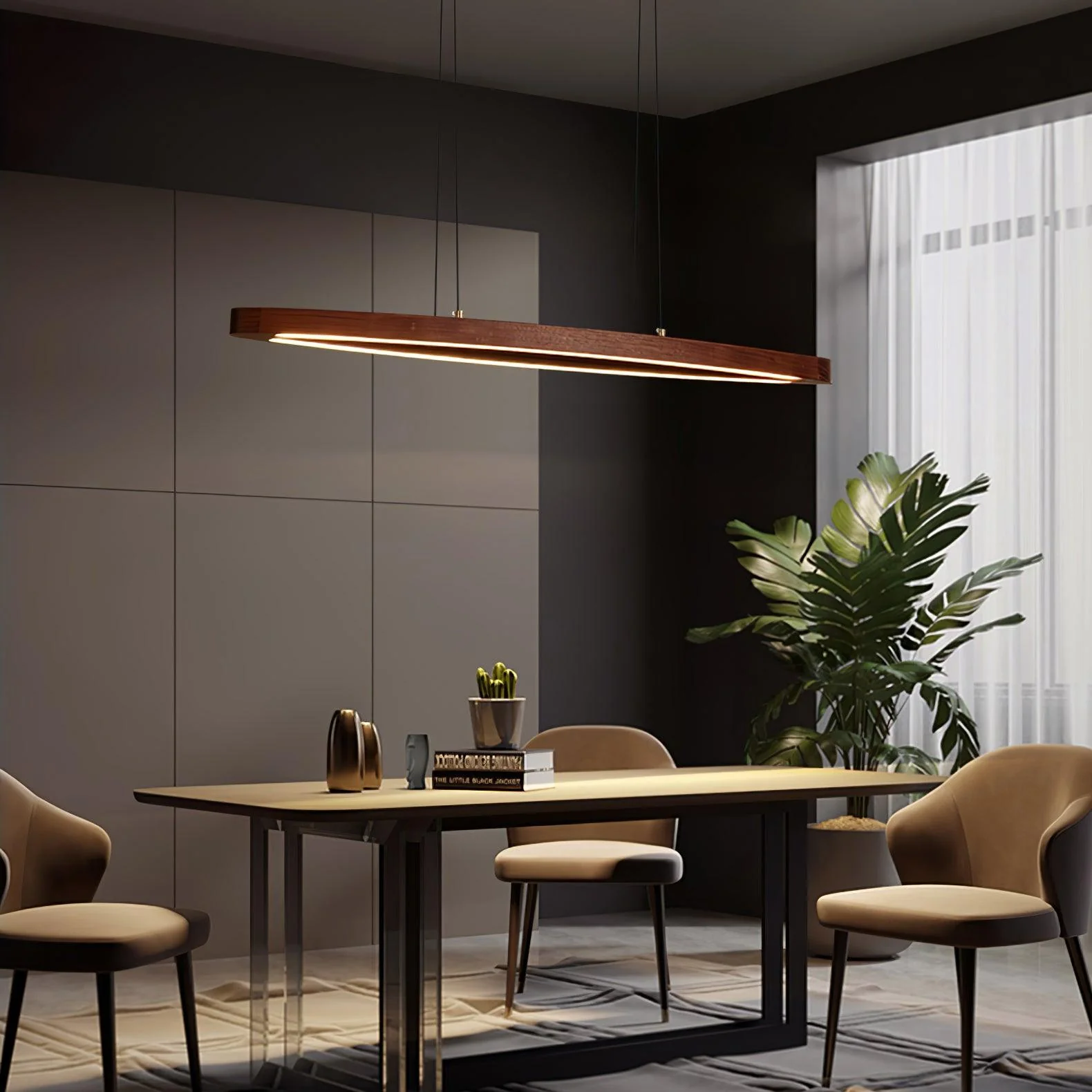 Zentan Wood Minimalist Pendant Lamp - Image 19
