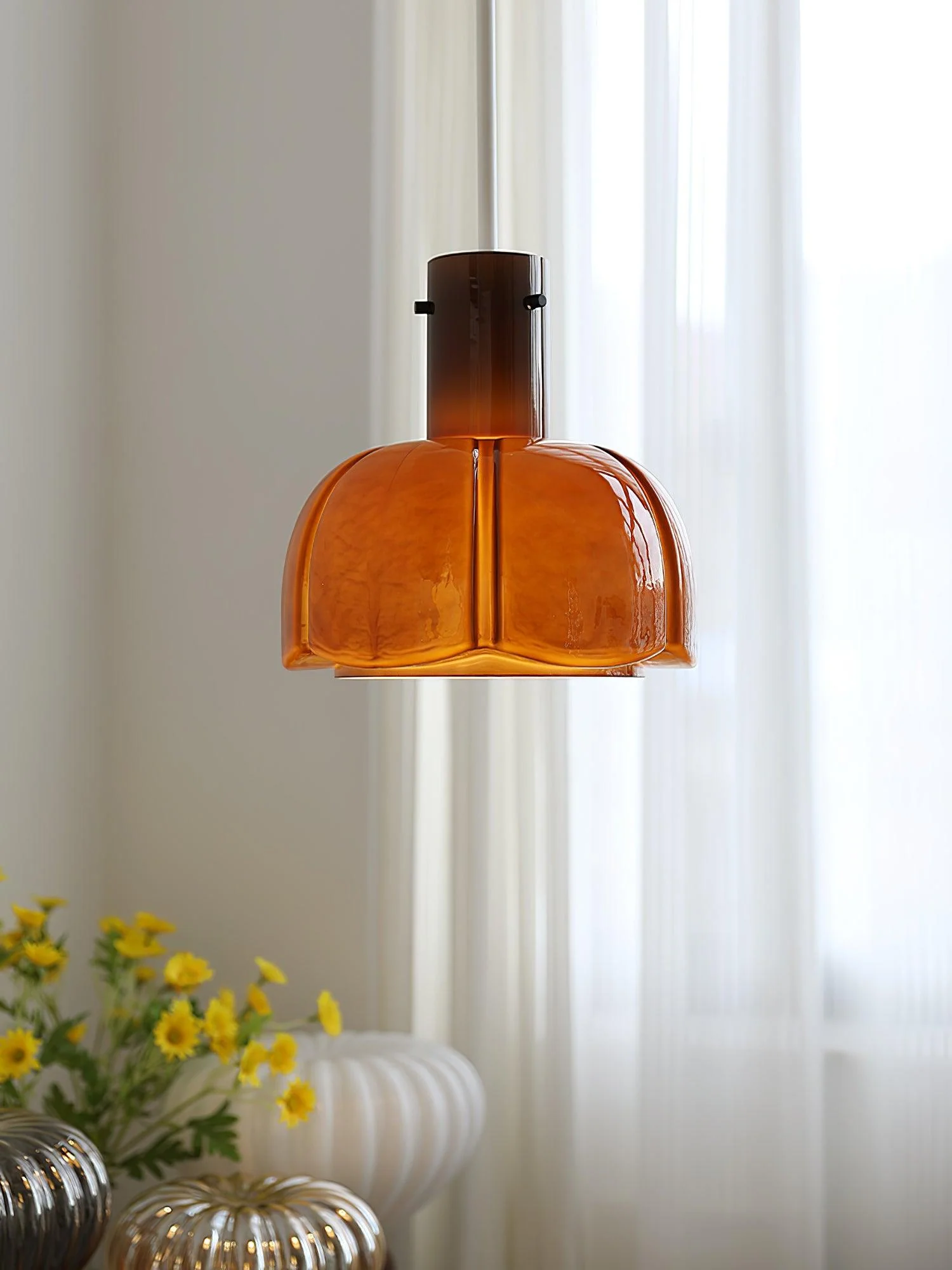 Zentara Glass Contemporary Pendant Light - Image 7