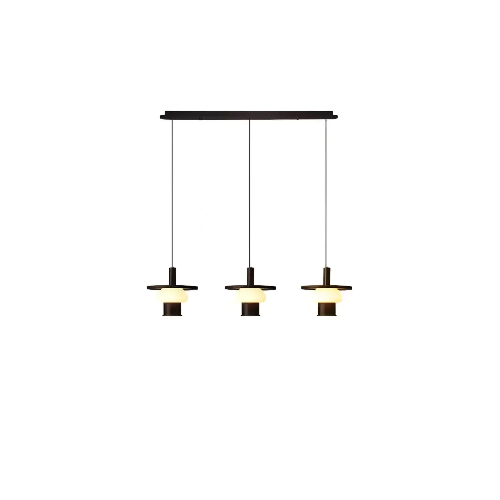 Zephaan Traditional Art Classic Glass Wood Pendant Light - Image 11
