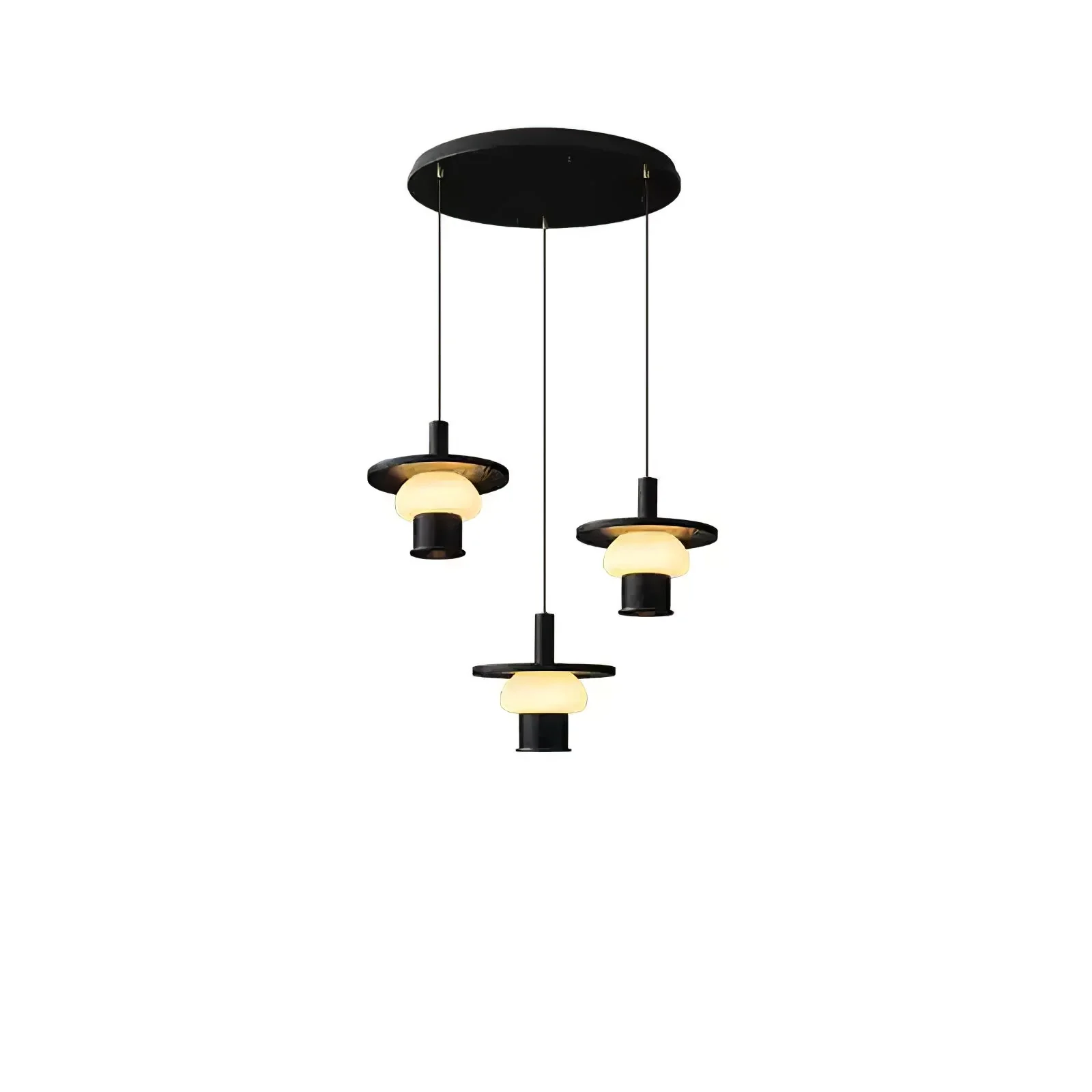 Zephaan Traditional Art Classic Glass Wood Pendant Light - Image 14