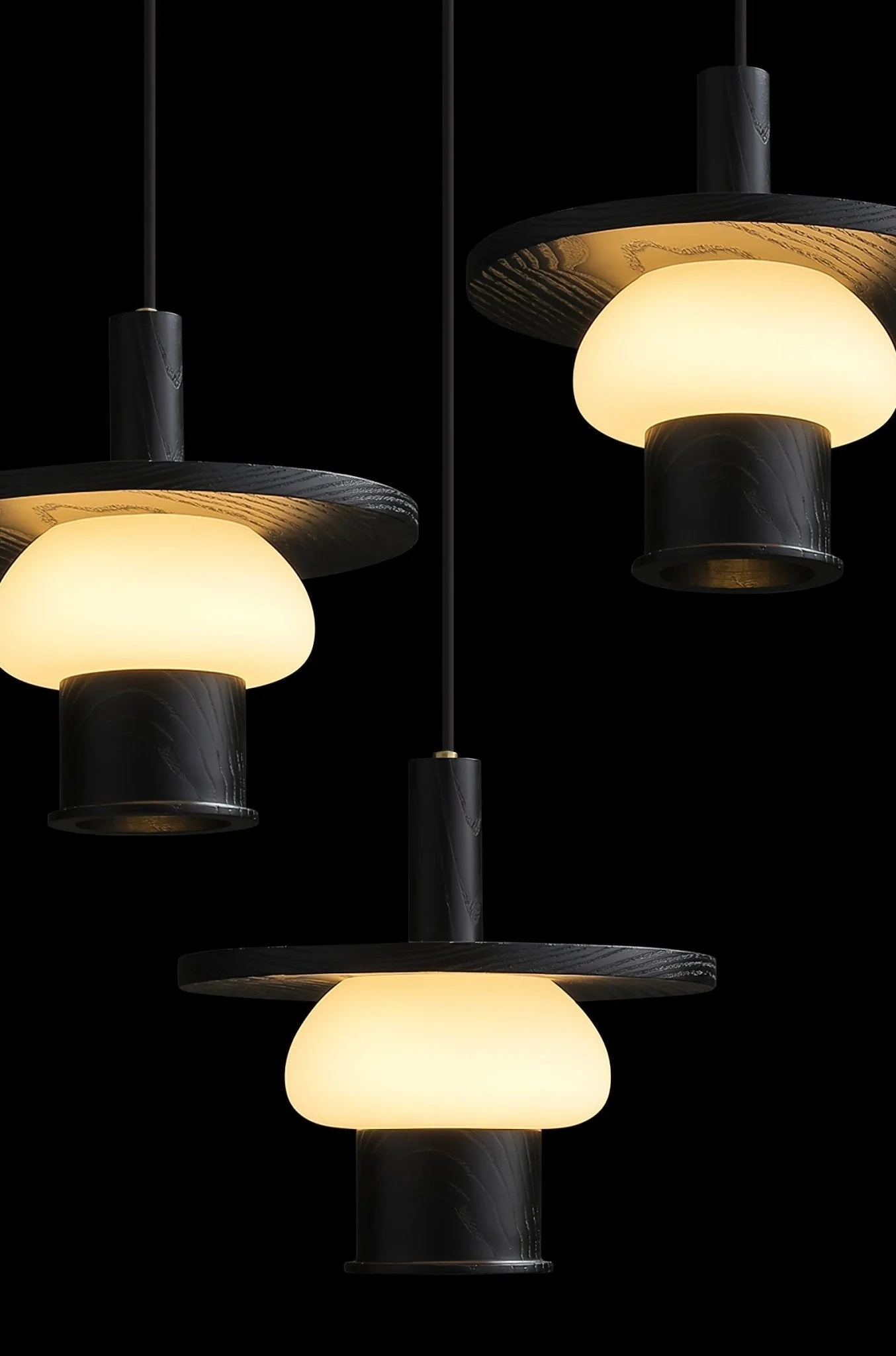 Zephaan Traditional Art Classic Glass Wood Pendant Light - Image 24