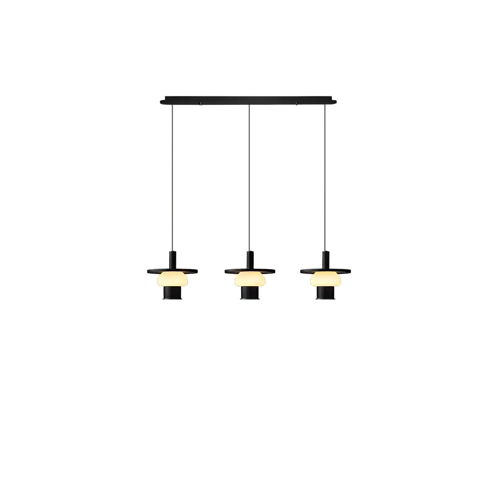 Zephaan Traditional Art Classic Glass Wood Pendant Light - Image 5