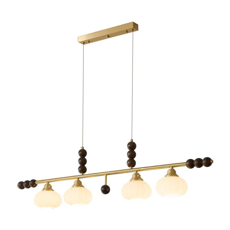 Zerinen Premium Nordic Art Island Glass Wood Pendant Lamp - Image 20