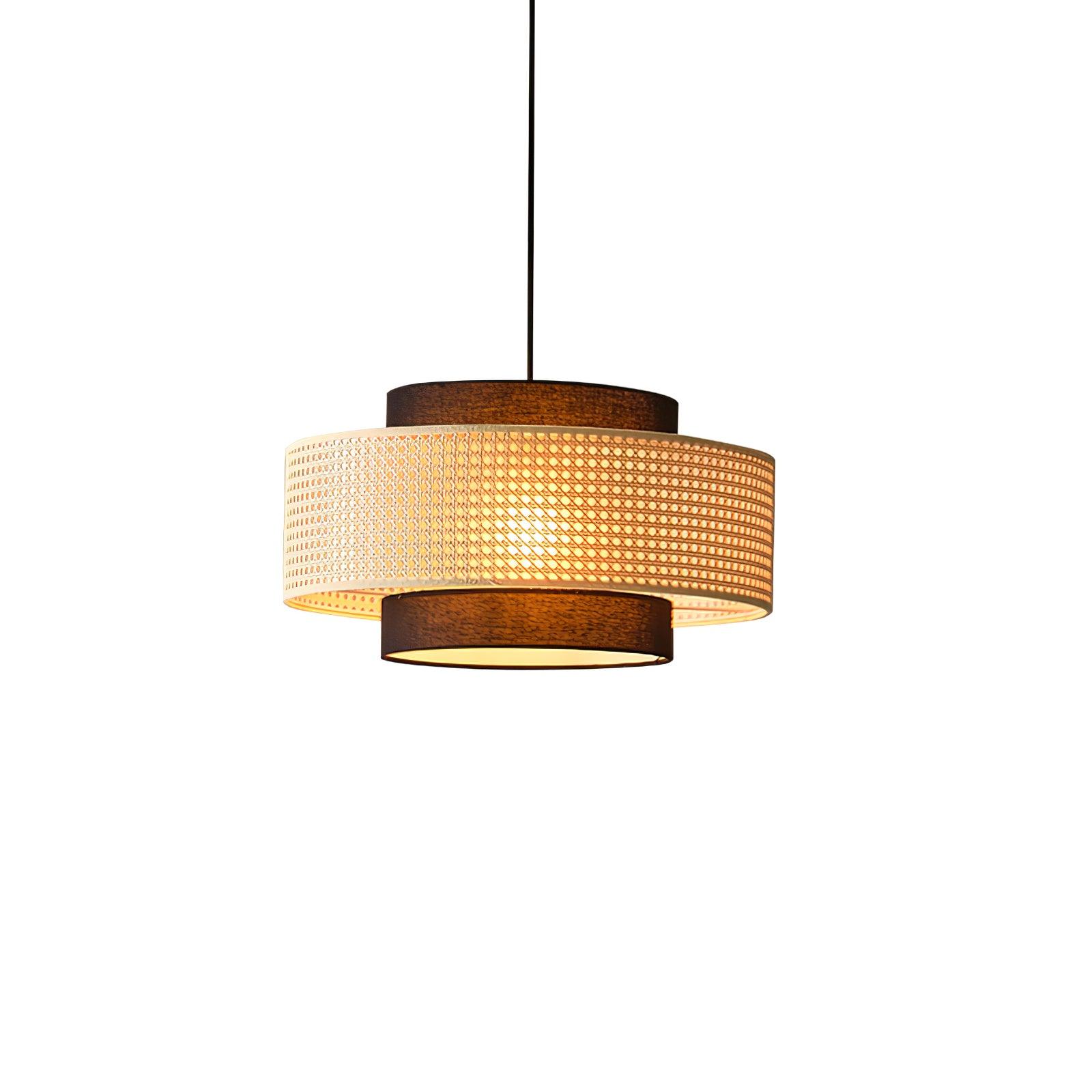 Zerither Rattan Fabric Pendant Light - Image 20