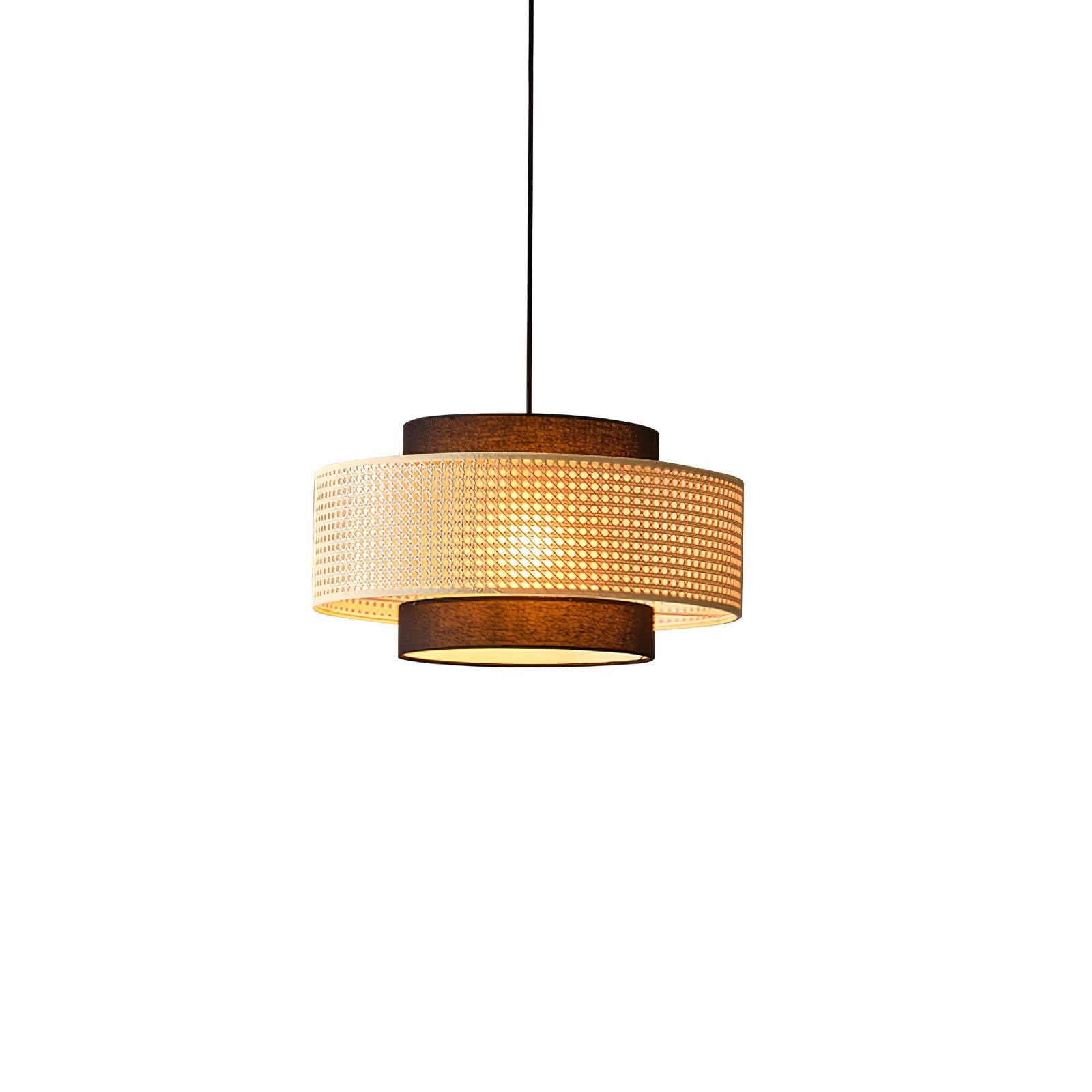 Zerither Rattan Fabric Pendant Light - Image 5