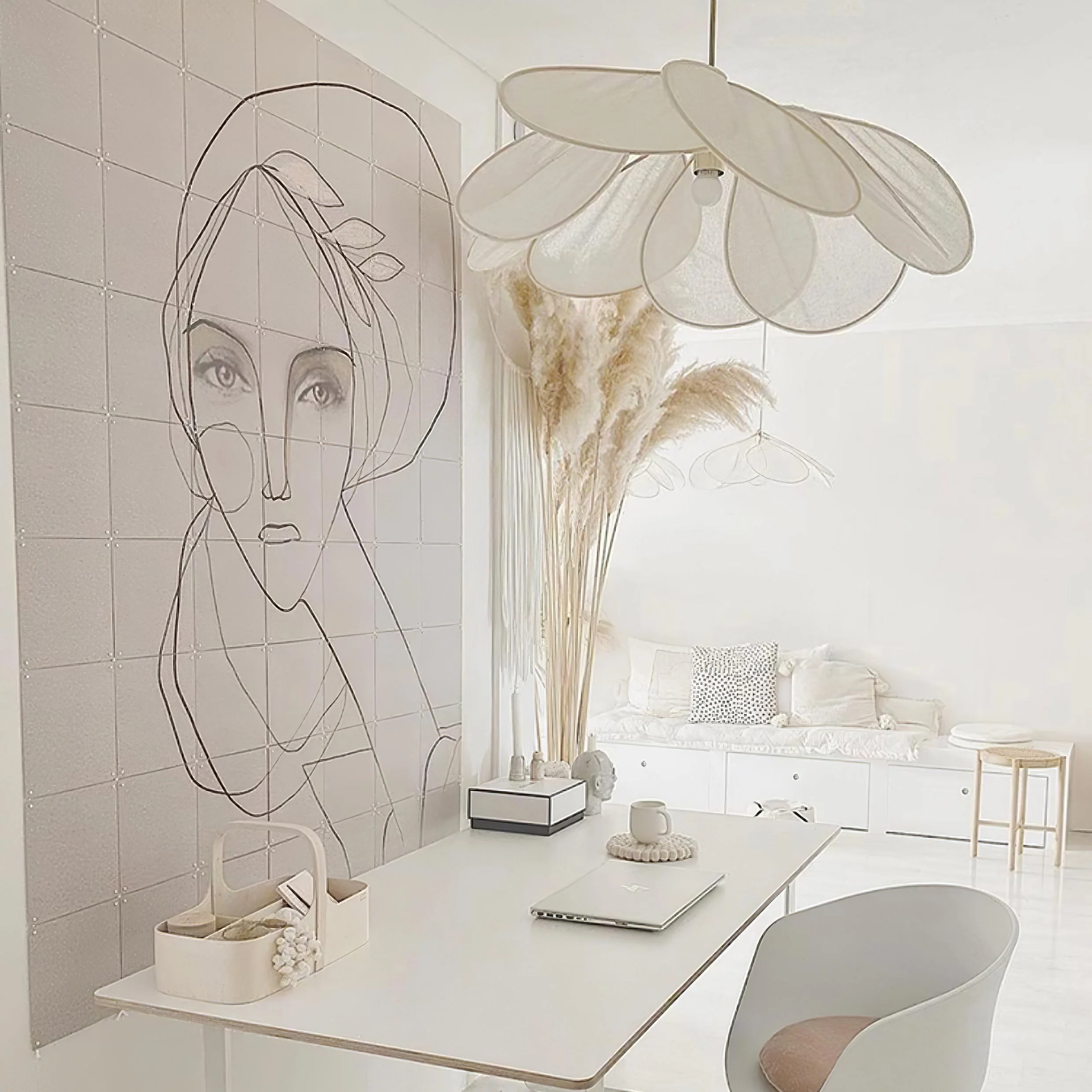 Zerithire Fabric Nature-inspired Pendant Lamp - Image 100