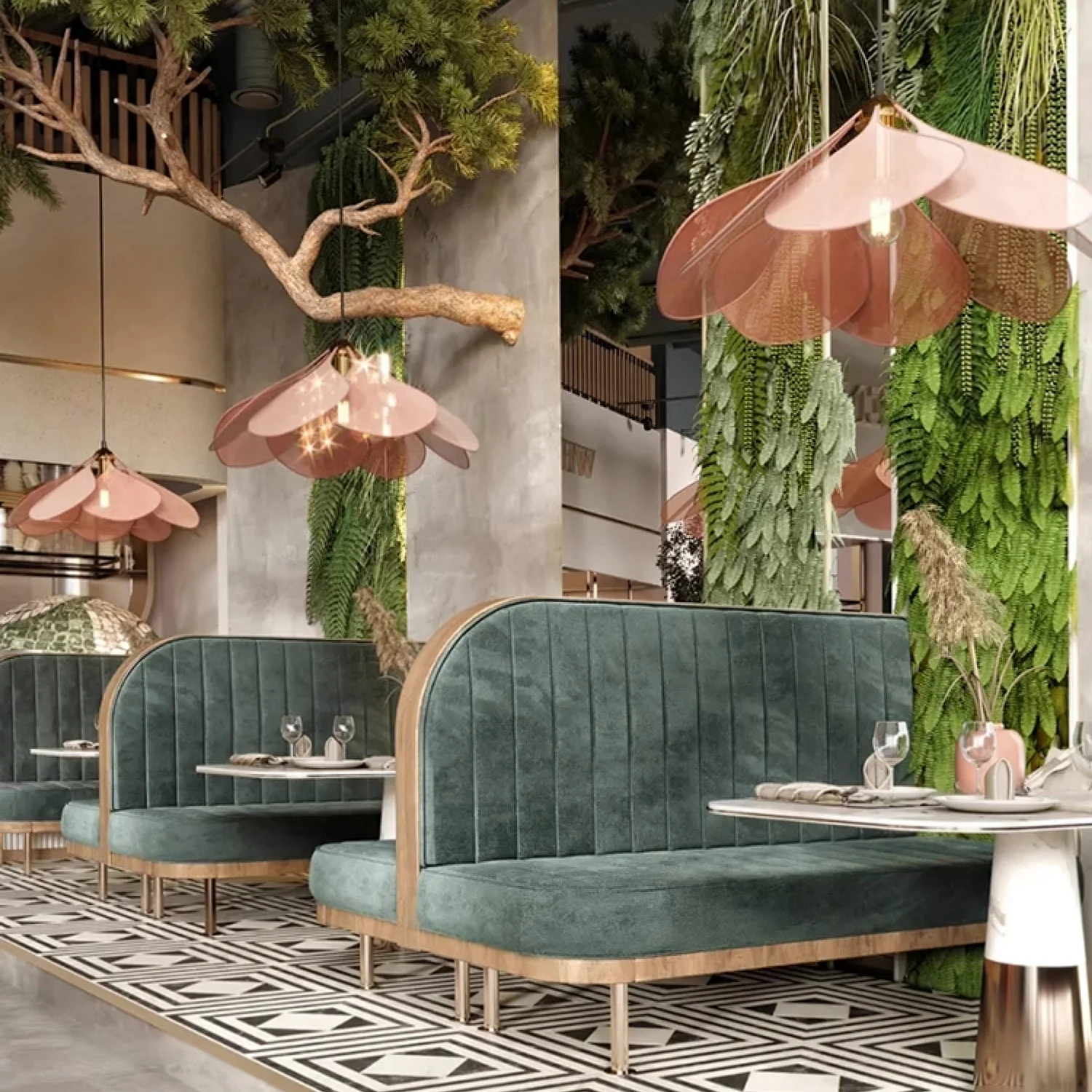 Zerithire Fabric Nature-inspired Pendant Lamp - Image 99