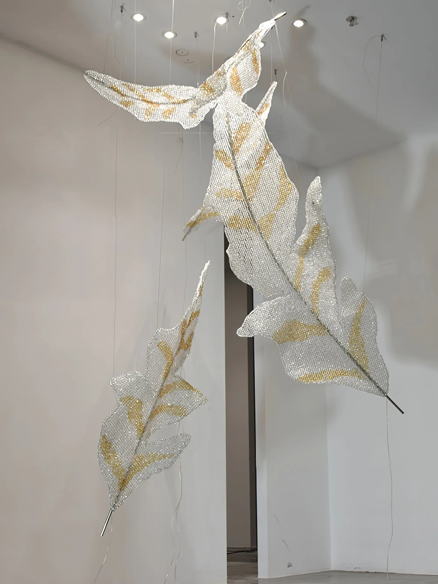 Zeshaen Individual Creativity Falling Leaves Glass Chandelier - Image 5