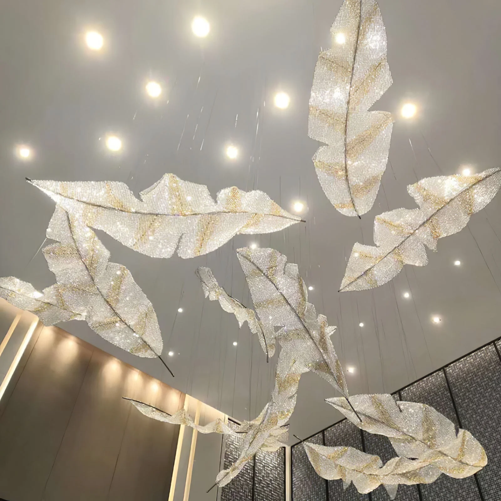 Zeshaen Individual Creativity Falling Leaves Glass Chandelier - Image 6