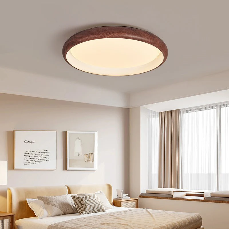 Zesolis Modern Minimalist Walnut Ceiling Light - Image 2