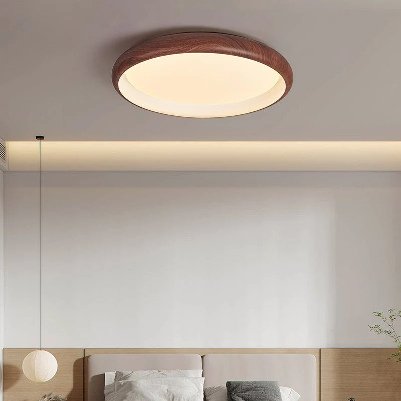 Zesolis Modern Minimalist Walnut Ceiling Light - Image 4
