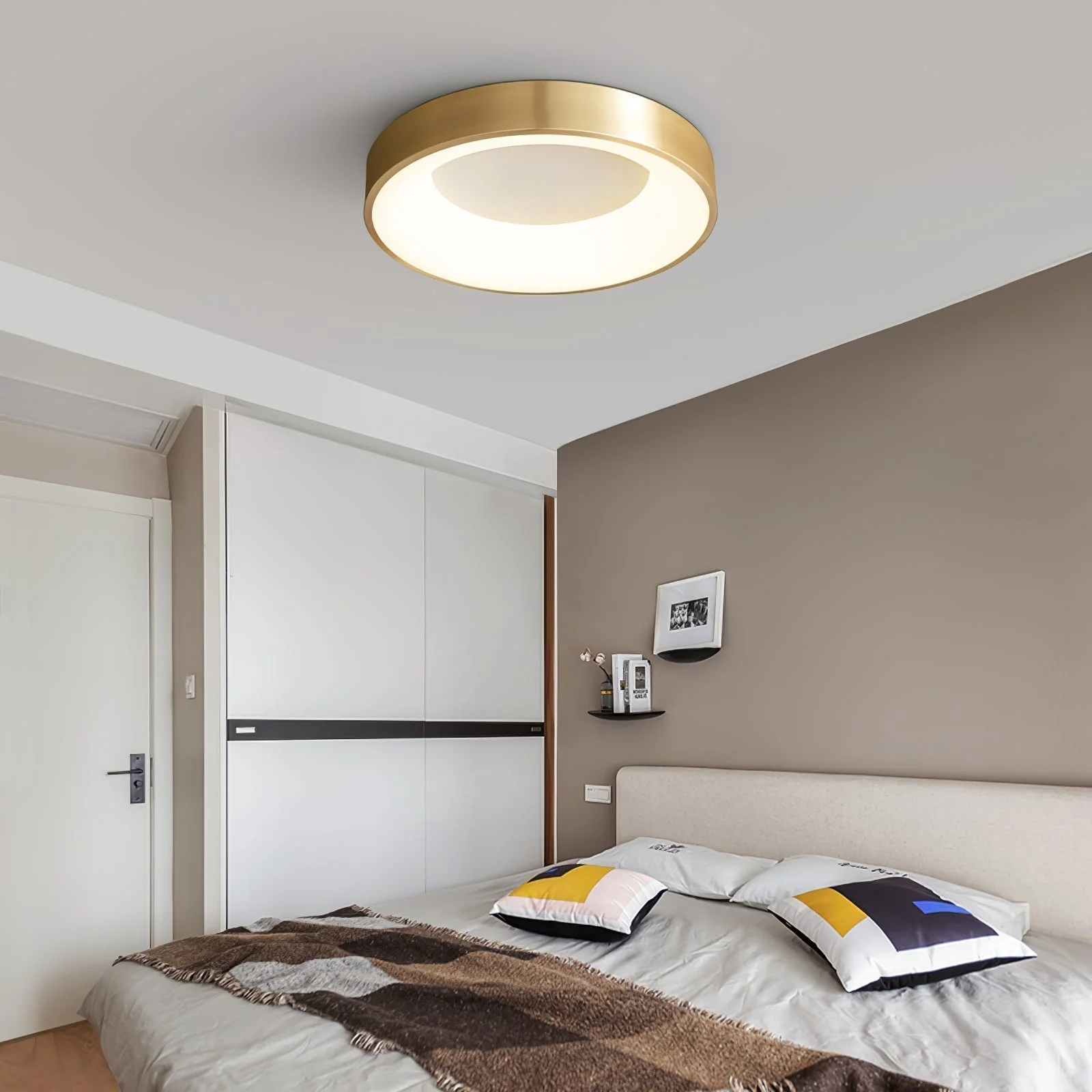 Zetheos Modern Minimalist Brass Ceiling Light - Image 2
