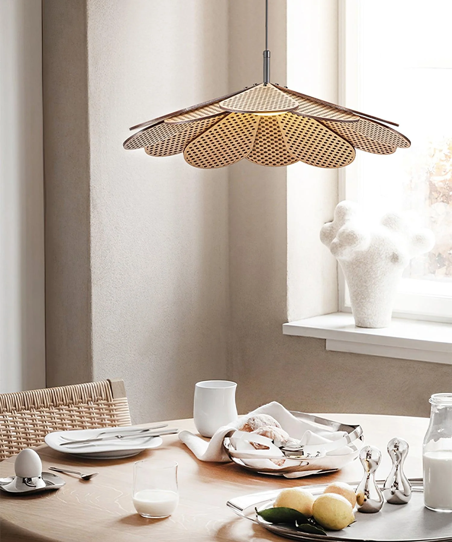 Zevarus Nordic Art Wabi-Sabi Wood Pendant Light - Image 3