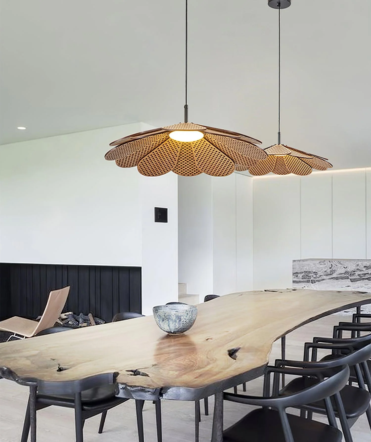 Zevarus Nordic Art Wabi-Sabi Wood Pendant Light - Image 33