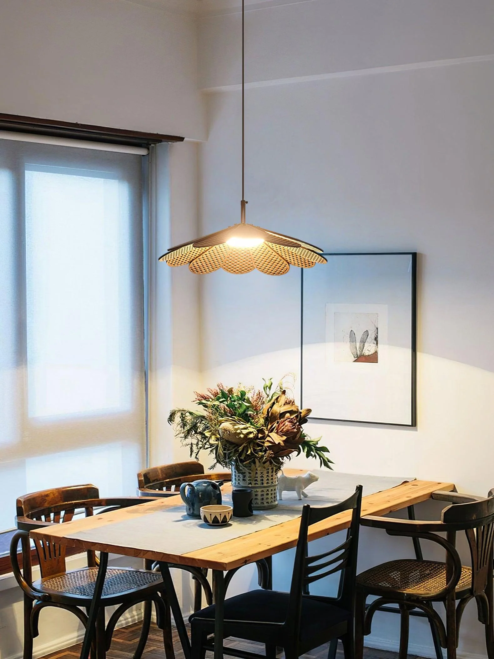 Zevarus Nordic Art Wabi-Sabi Wood Pendant Light - Image 43