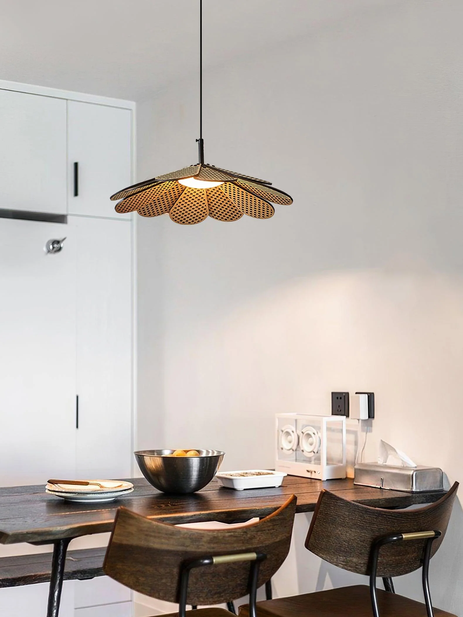 Zevarus Nordic Art Wabi-Sabi Wood Pendant Light - Image 6