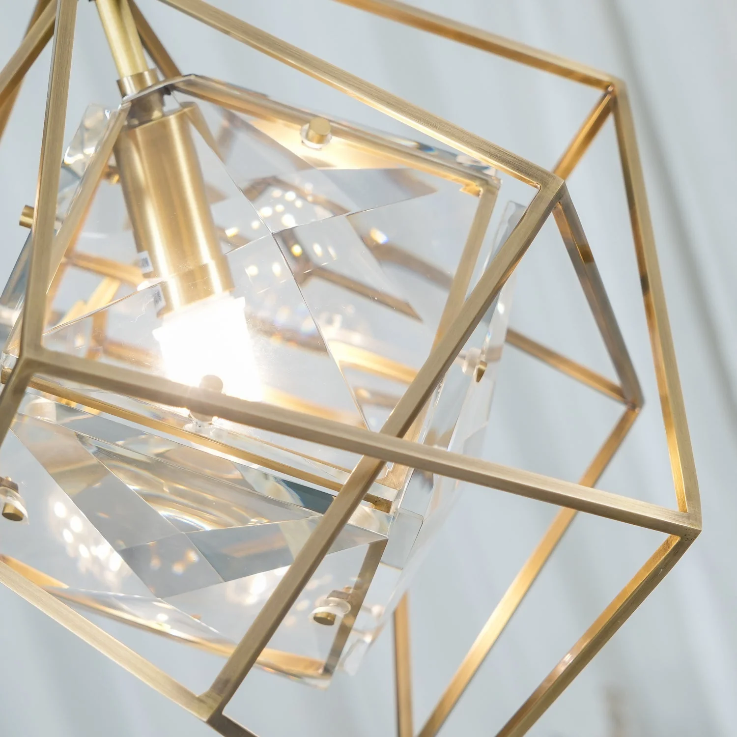 Zevira Brass & Crystal Glam Pendant Light - Image 18