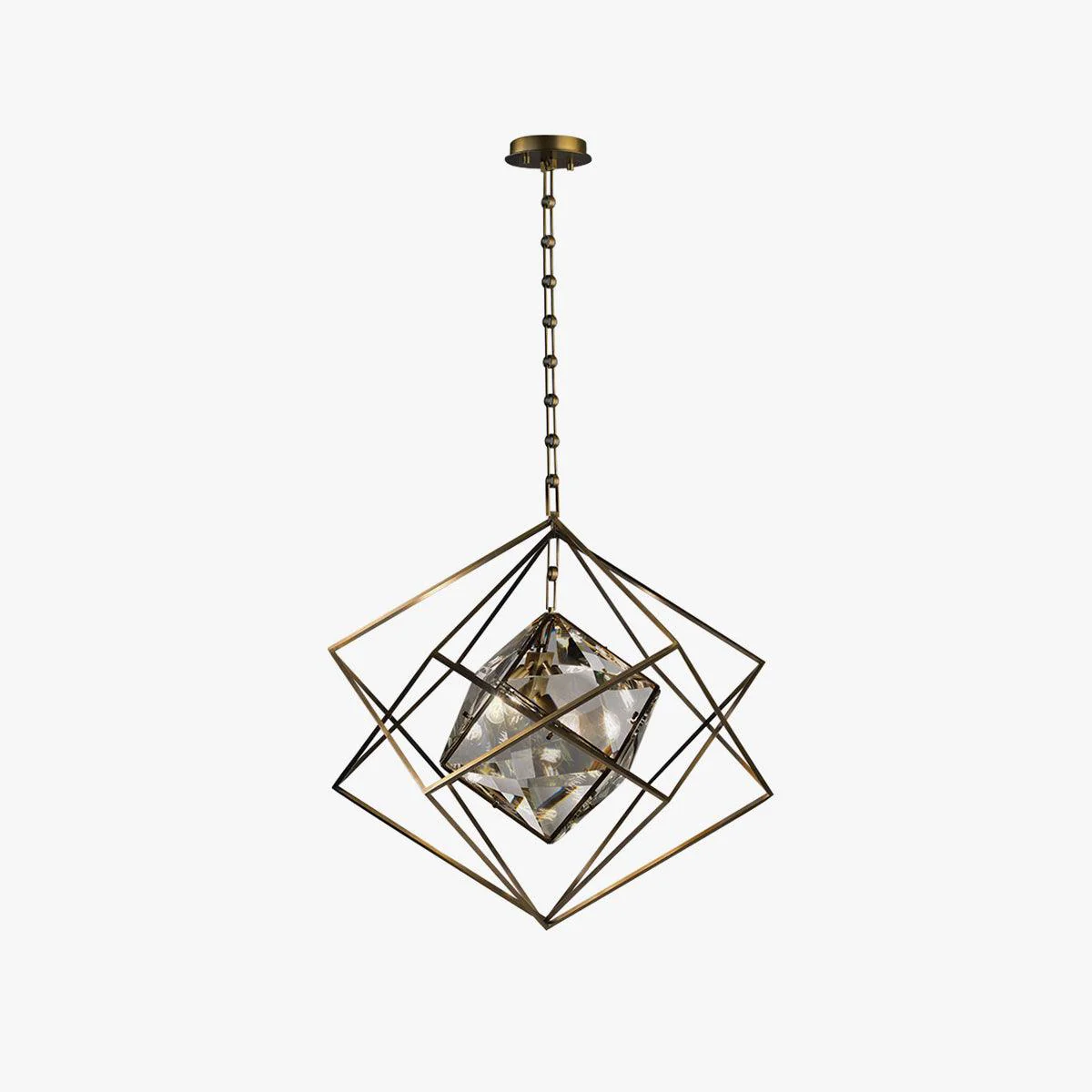 Zevira Brass & Crystal Glam Pendant Light - Image 6