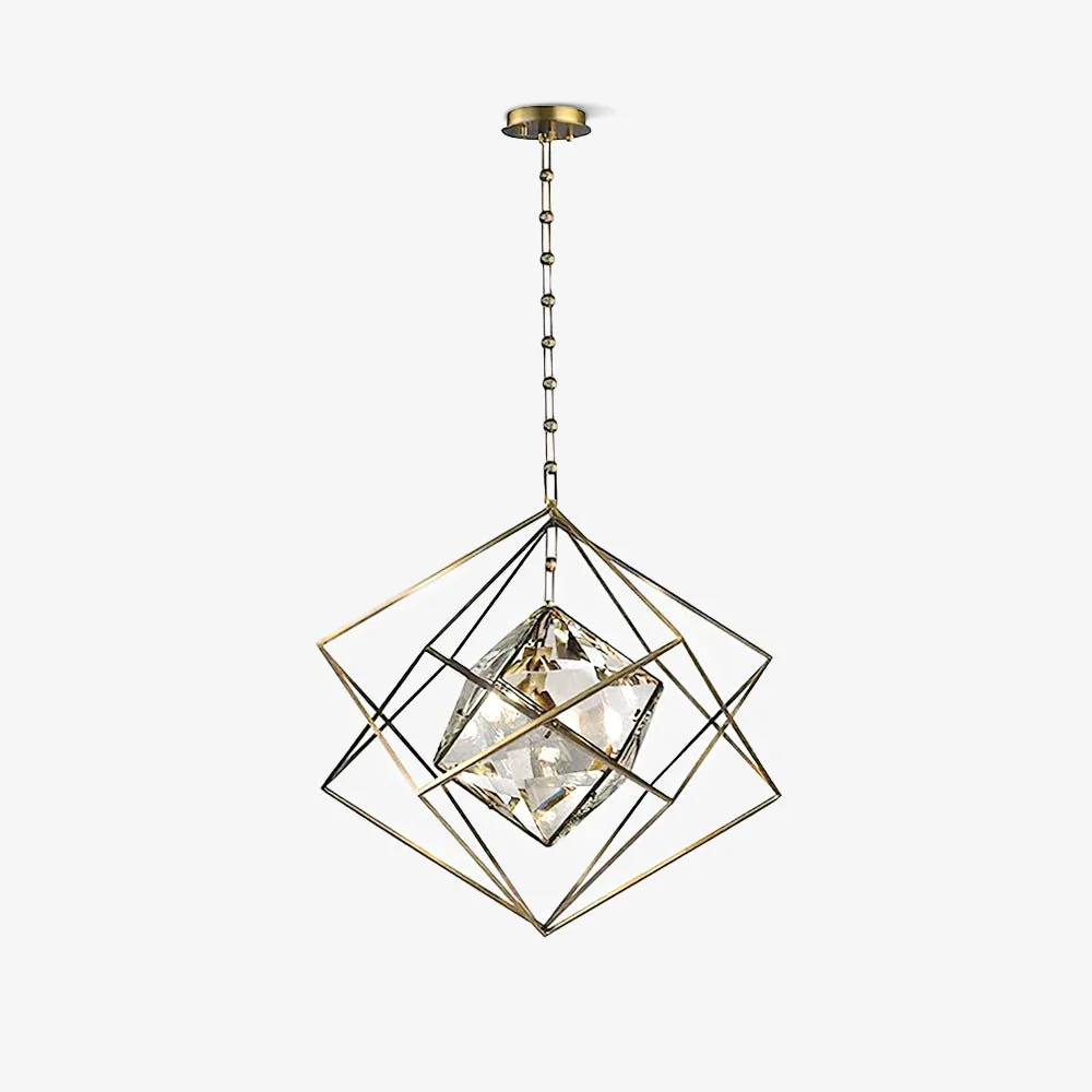 Zevira Brass & Crystal Glam Pendant Light - Image 7