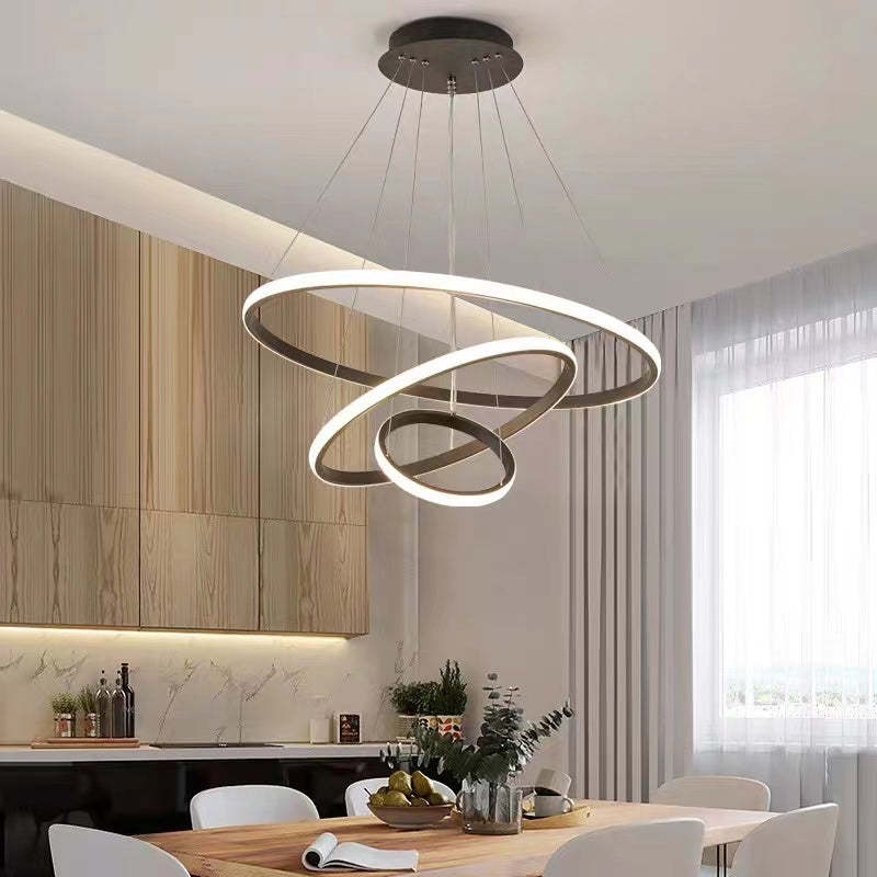 Zin Modern Ring Pendant Light, 2/3/4 Rings - Image 11