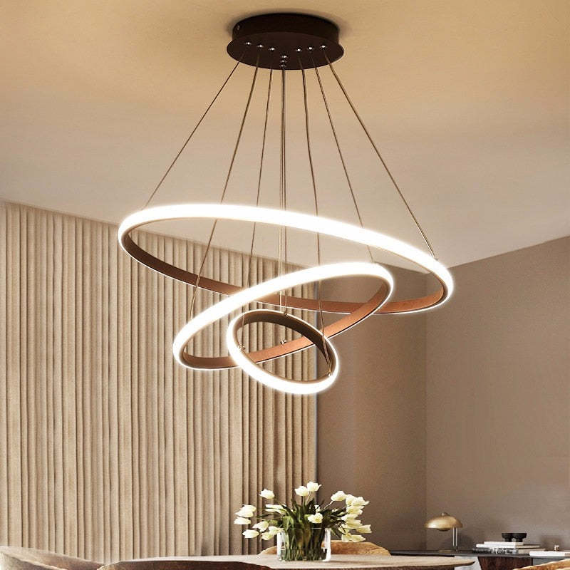 Zin Modern Ring Pendant Light, 2/3/4 Rings - Image 12