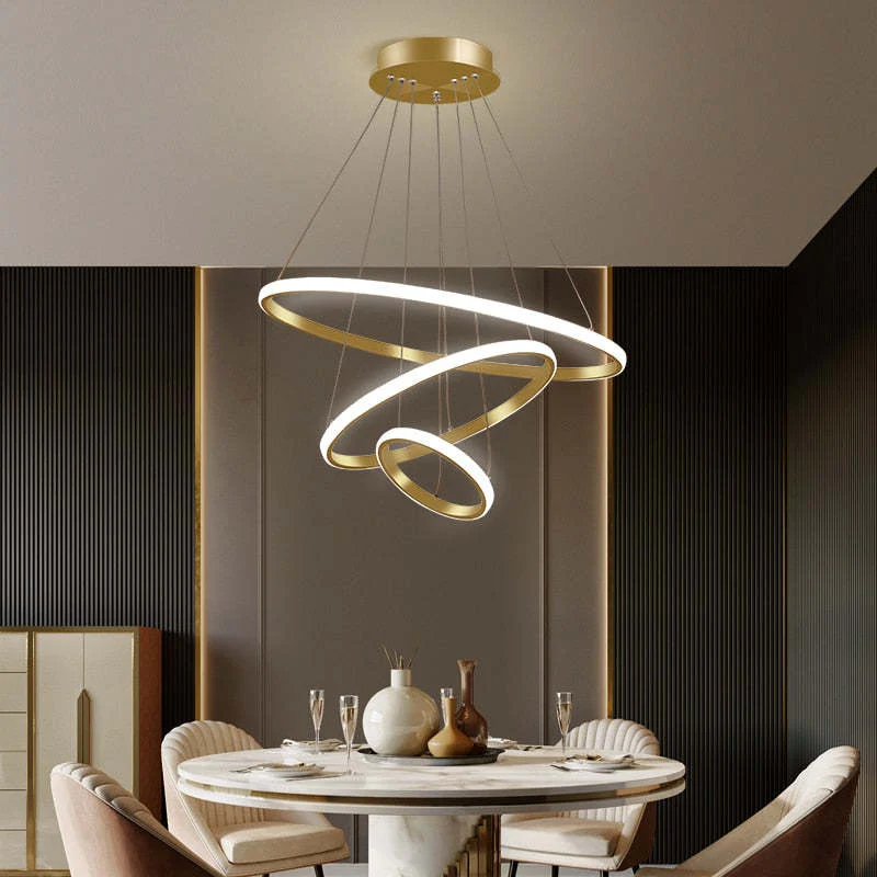 Zin Modern Ring Pendant Light, 2/3/4 Rings - Image 13