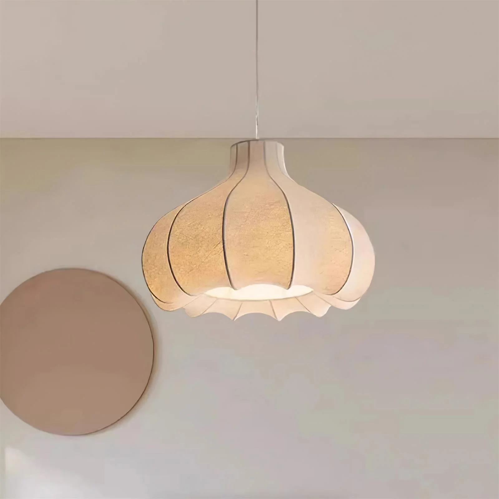 Zinnia Vintage Fabric Pendant Light - Image 4