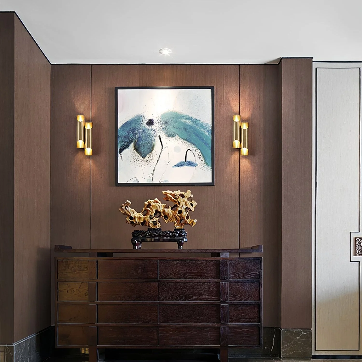 Zodoran Traditional Brass Wall Lamp - Image 7