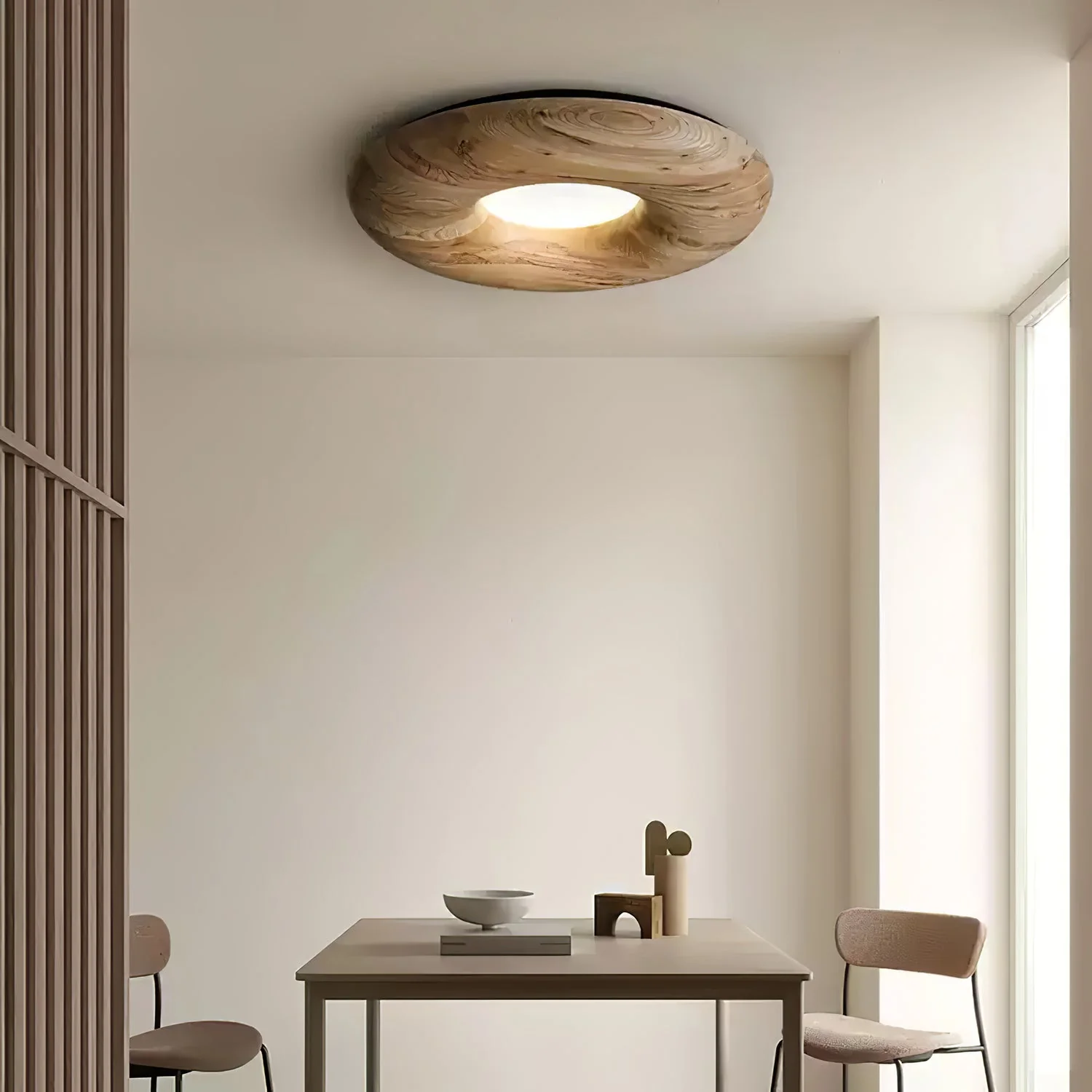 Zosora Organic Oak Flush Mount - Image 4