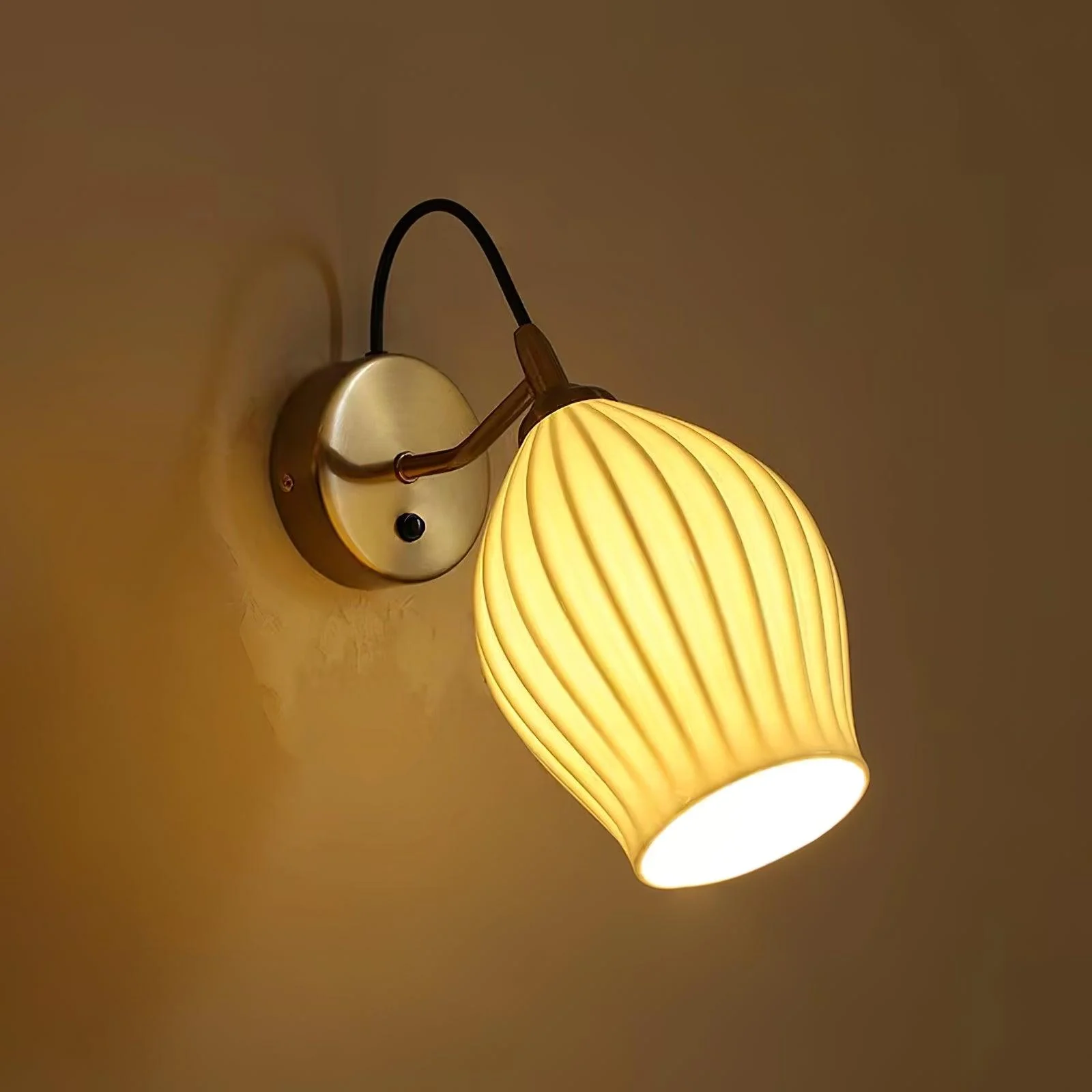 Zotalisra Modern Minimalist Ribbed Ceramic Wall light - Image 19