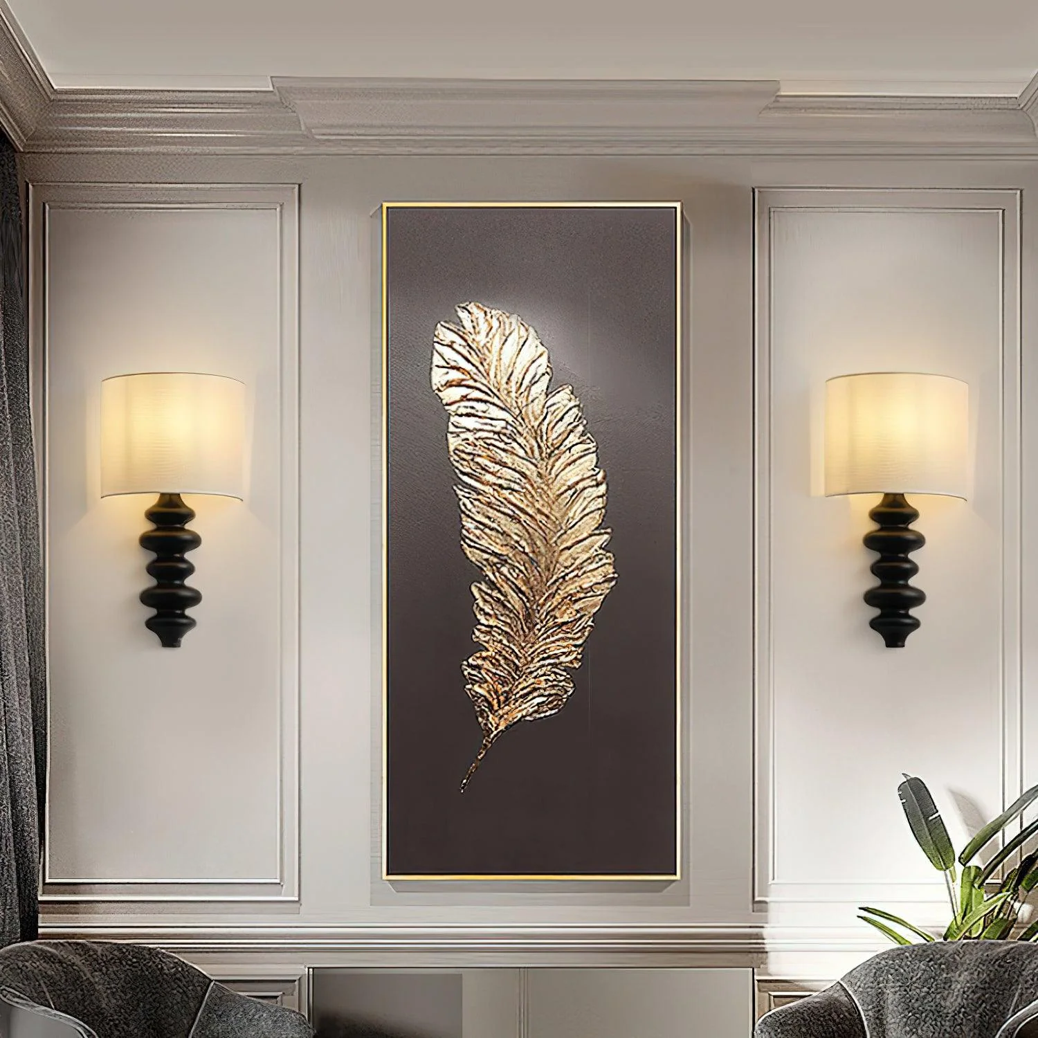 Zovarion Nordic Art Fabric Sconce Wall lamp - Image 7