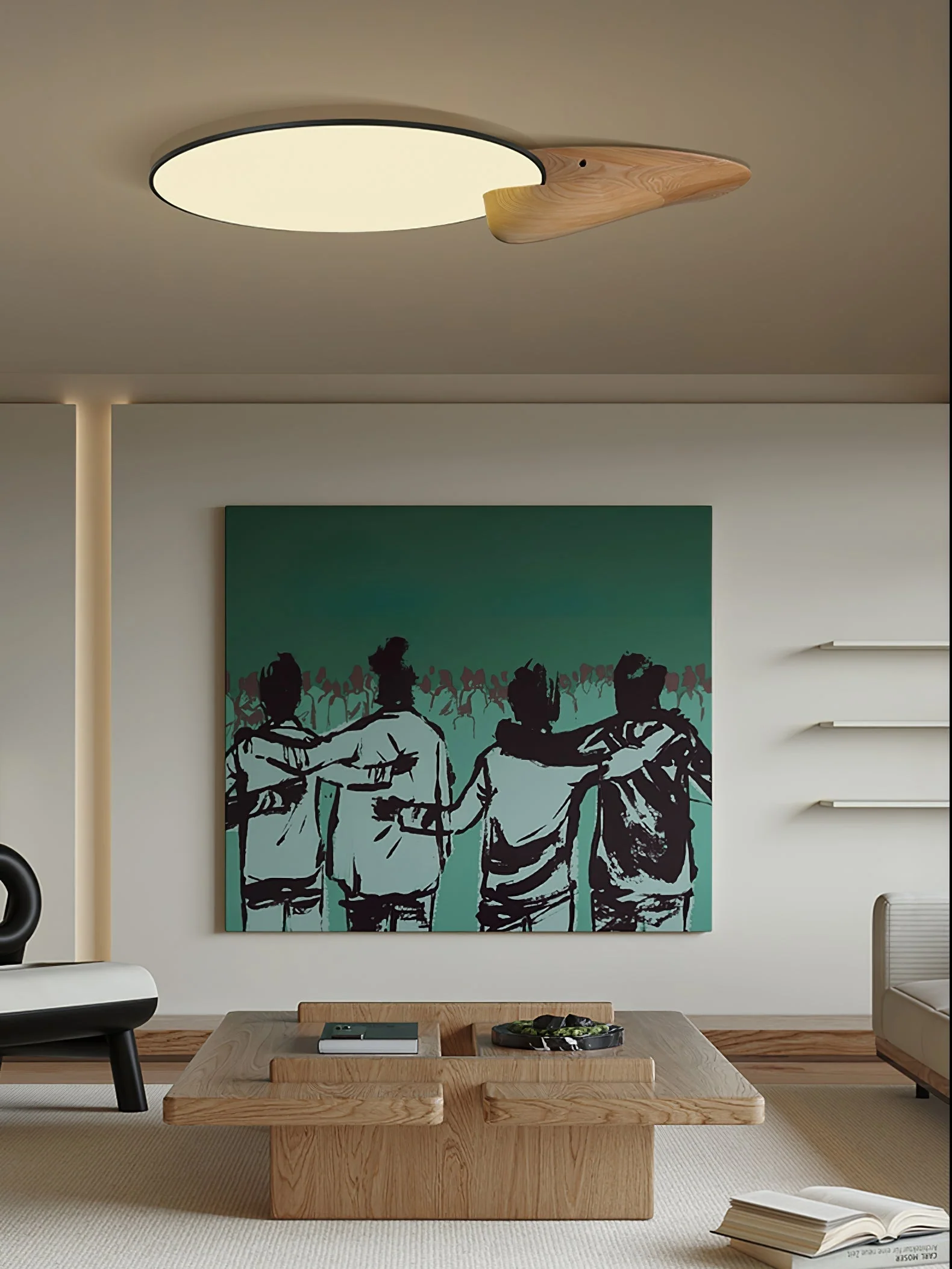 Zovenel Premium Elegance Peak Wood Ceiling Lamp - Image 23