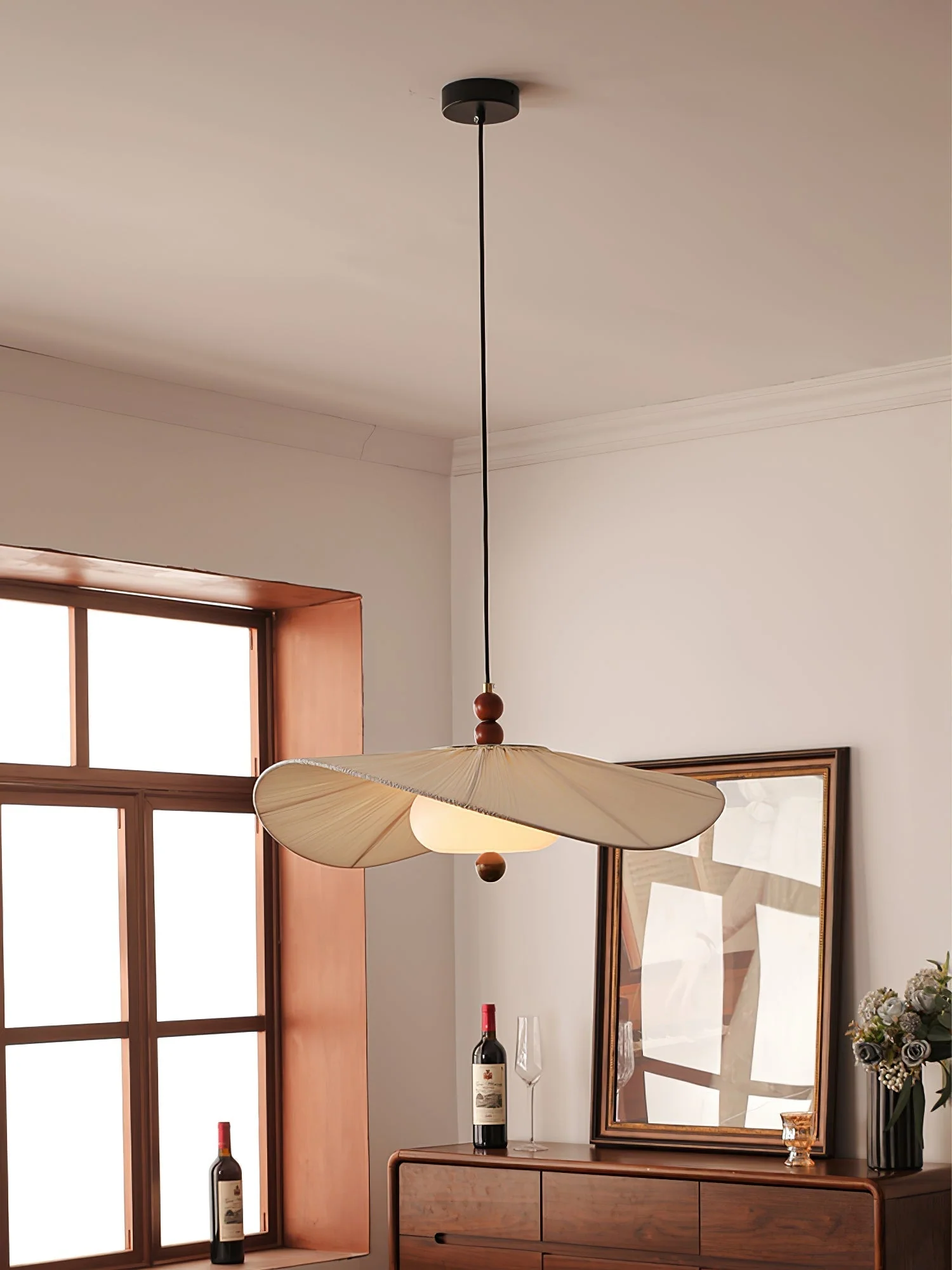 Zovenil Organic Fabric Pendant Light - Image 11