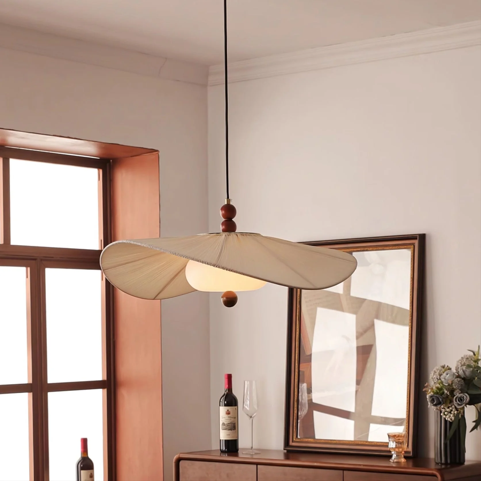 Zovenil Organic Fabric Pendant Light - Image 14