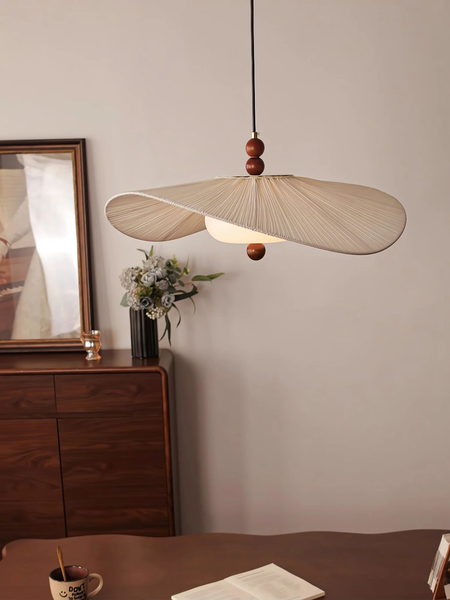 Zovenil Organic Fabric Pendant Light - Image 3