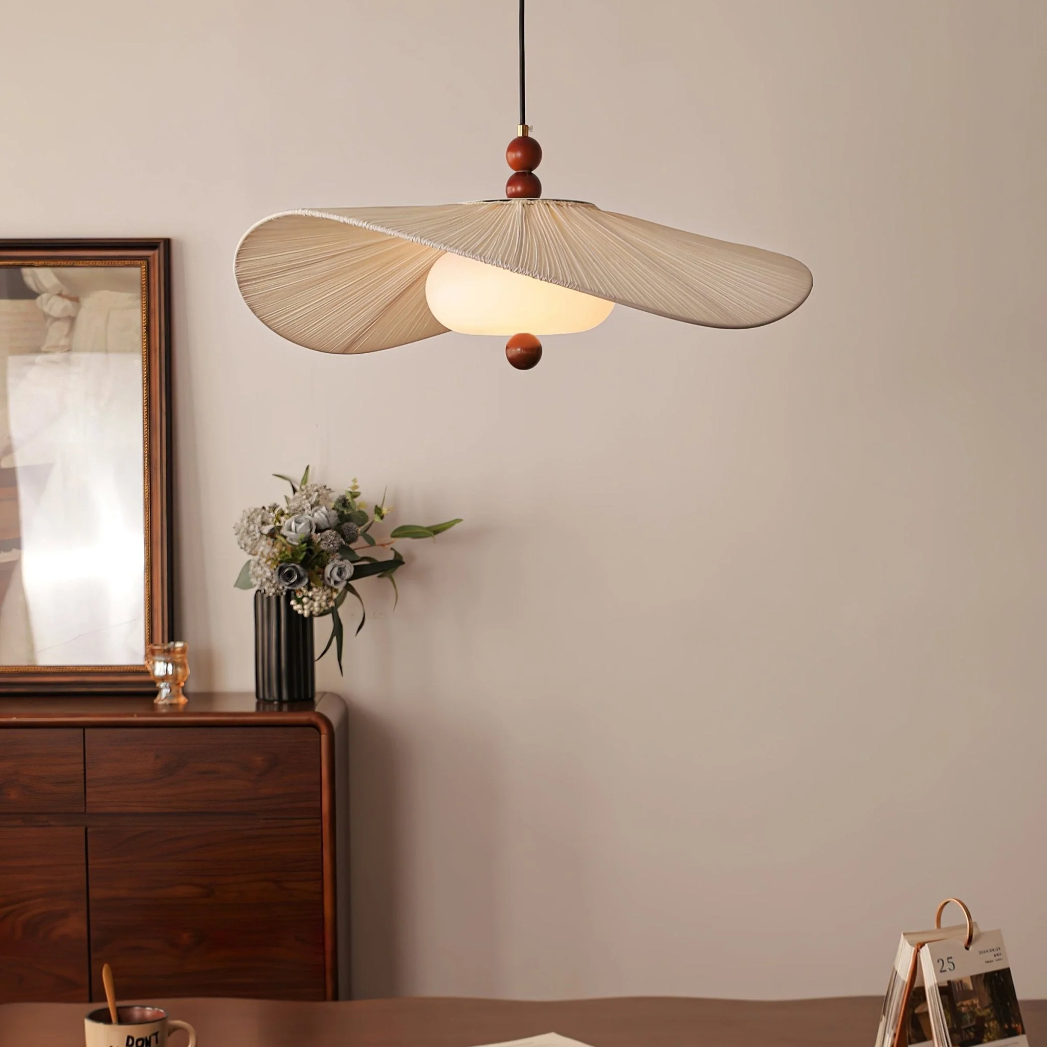 Zovenil Organic Fabric Pendant Light - Image 6