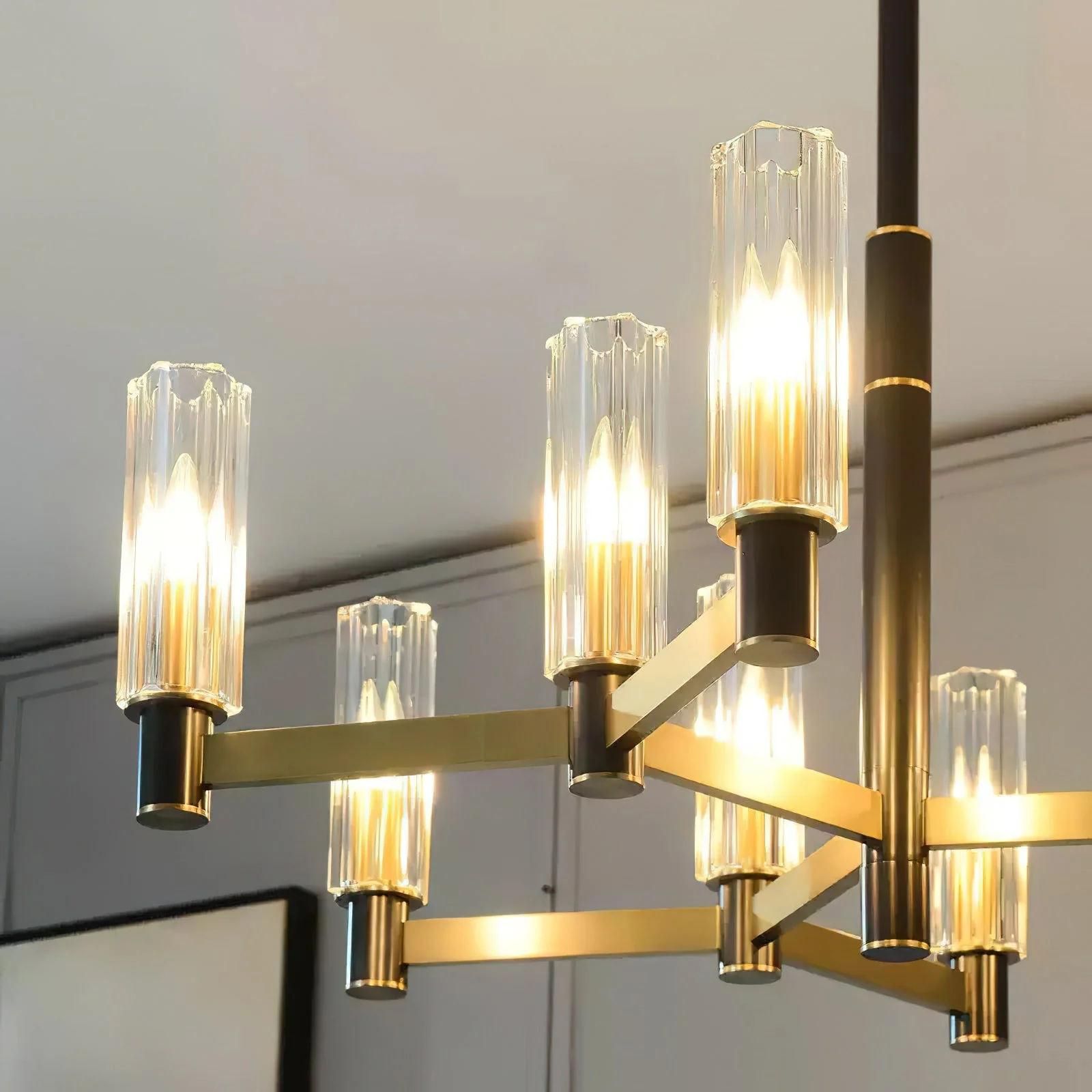 Zylinder Contemporary Brass Chandelier - Image 11