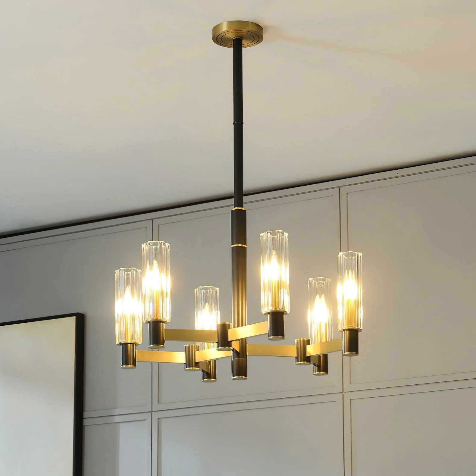 Zylinder Contemporary Brass Chandelier - Image 3