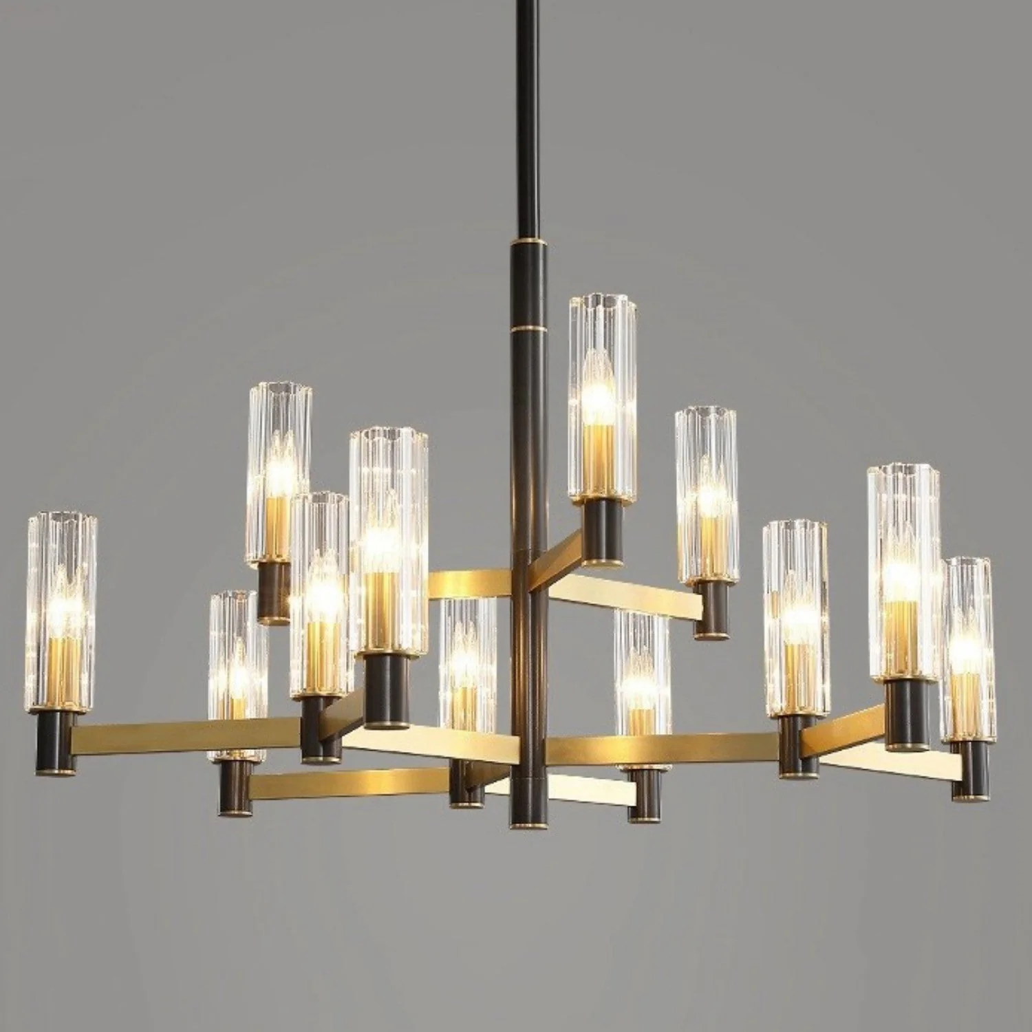 Zylinder Contemporary Brass Chandelier - Image 7